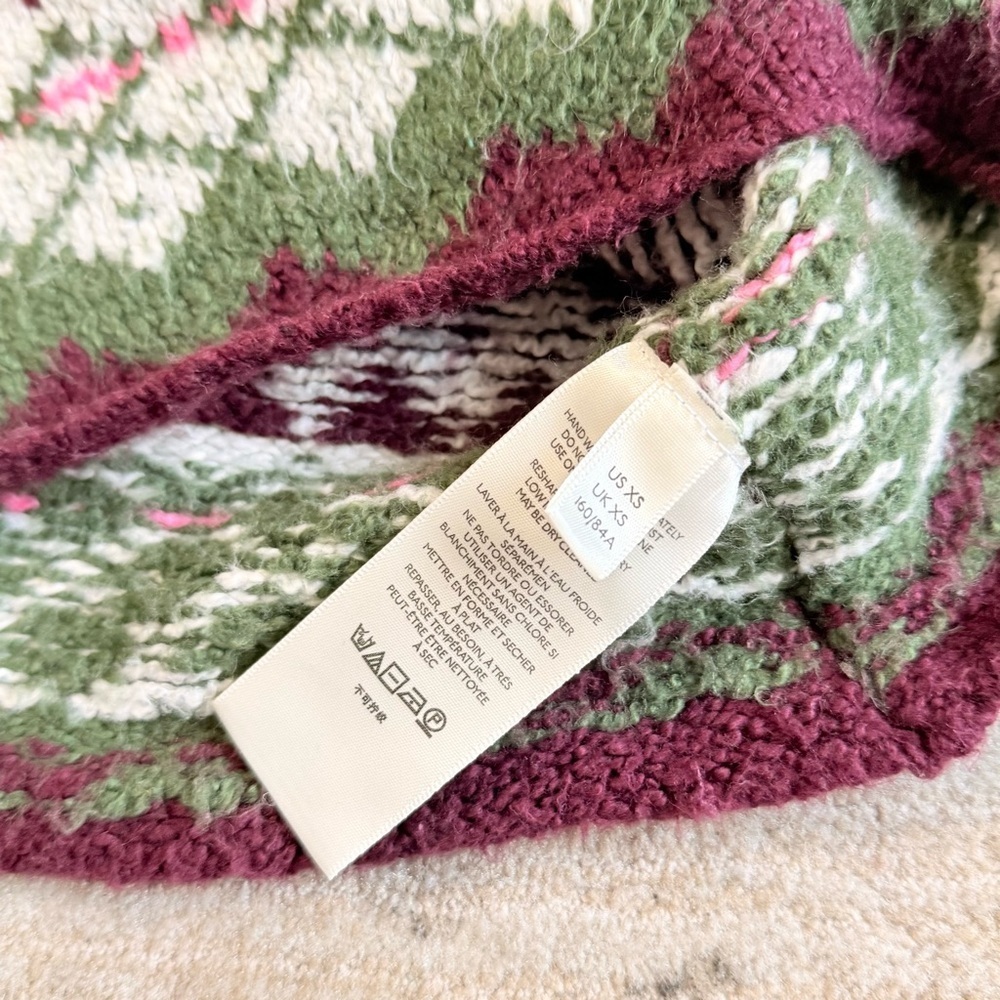 Free People Lovestruck Cropped Fair Isle Sweater Vest Size x-Small - Picture 6 of 10